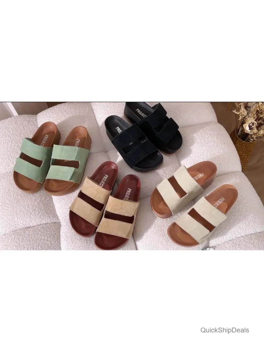 Genuine Leather Platform Sandals Women Wedges Non-Slip Lightweight Beach